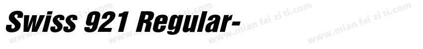 Swiss 921 Regular字体转换